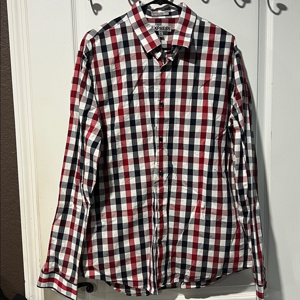 XL Express Red and Black Plaid Shirt
